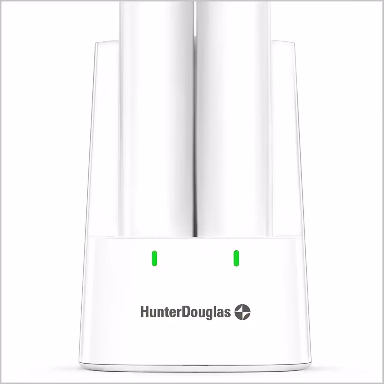 Hunter Douglas PowerView Gen 3 dual charging station refilling rechargeable battery wands for motorized shades in a Windsor CA 95492 home